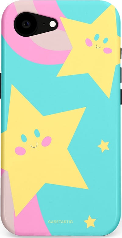 Casetastic Hoesje Geschikt voor Apple iPhone 16e Magsafe - Stijlvolle Beschermende Duo-layer Case - Roze Sterrenlicht