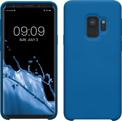 kwmobile telefoonhoesje geschikt voor Samsung Galaxy S9 - Hoesje met siliconen coating - Smartphone case in rifblauw