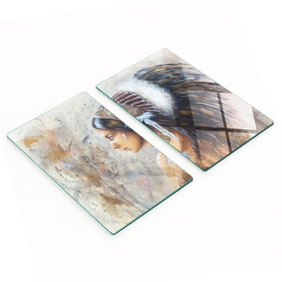 Multifunctionele decoratieve glazen snijplanken voor de keuken, Indiaas, 2x30x52 cm