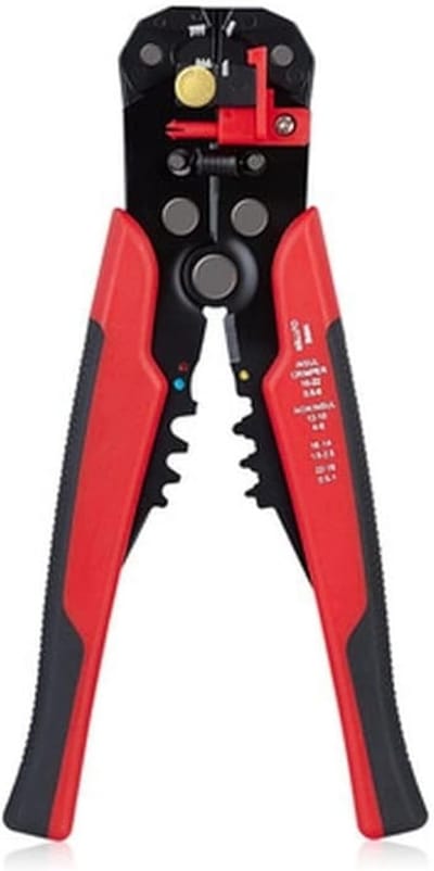 Automatische Draadstripper - Krimptang - Elektrisch Werk - 3-in-1 Functie - 10-24 AWG - Rood