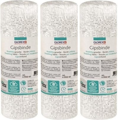 Keratex Gips verband - 3x - 2 meter x 16 cm - gipsverband - gipsen - buik gipsen - gipsbuik