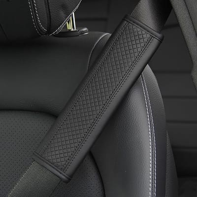 Autogordelpads - Gordelhoezen - Comfortabel Rijden - Zachte Schouderbescherming - 23 x 6.5 cm - Zwart
