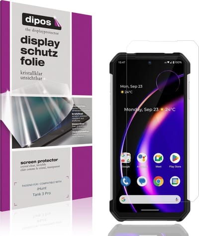dipos – 4x Beschermfolie geschikt voor iHunt Tank 3 Pro | Krasbestendige & heldere Screenprotector Ultra-Thin
