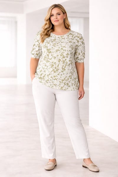 YEST CURVE Hanne Essential - Pastel Green/Multi C - maat X-0(44)