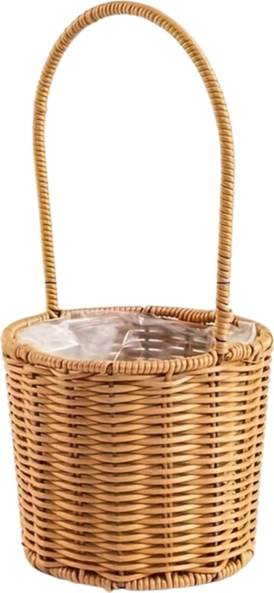 Nivard Bloemenmandje Bruiloft - Strooimandje - Huwelijk - Bruidsmeisje - 15cm - Cirkel