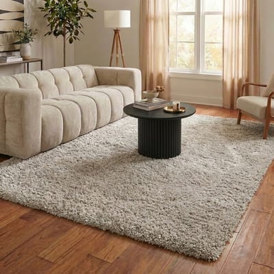 NATURL. Shaggy vloerkleed - Blaze Beige/Grijs - 200x290cm