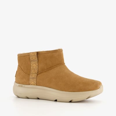 Skechers On The Go Encore suede dames laarsjes - Bruin - Echt leer - Uitneembare zool - Maat 37