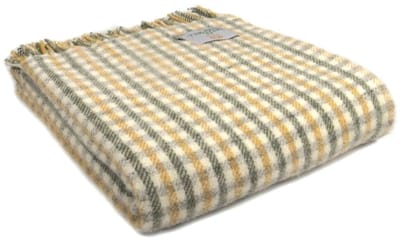 Plaid Lifestyle Groen (Olive) - 150x183 - Nieuw Wol - Tweedmill UK