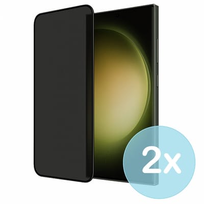 Privacy Screenprotector Geschikt voor Samsung Galaxy S23 Ultra – Anti-Gluren – Krasbestendig Gehard Glas 9H – Volledige Dekking – 2-Pack – FuturiQ