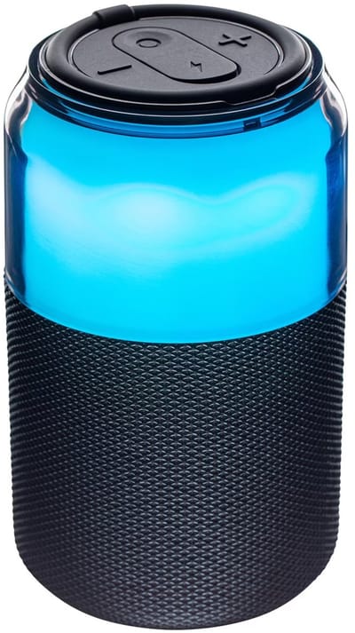 MOBZI Wireless Bluetooth Speaker with RGB Ambient Light — 360° Omnidirectional Sound, 10W Output, Bluetooth 5.3, 7 LED Light Modes, IPX5 Waterproof, 12H Playtime, USB-C, TWS Stereo Pairing — Portable Indoor & Outdoor Speaker for Home, Party & Travel