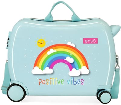 Kinderkoffer Regenboog Enso - Vrolijke Koffer in Blauw voor Kinderen