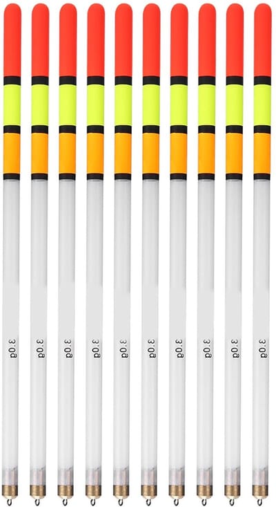 Dailygoods- Visdobbers 10 Stuks - Duurzaam Kunststof - Multifunctioneel Aas Accessoires - Hoge Gevoeligheid - Diameter 0,5 cm - Heldere Kleur - Visfloat