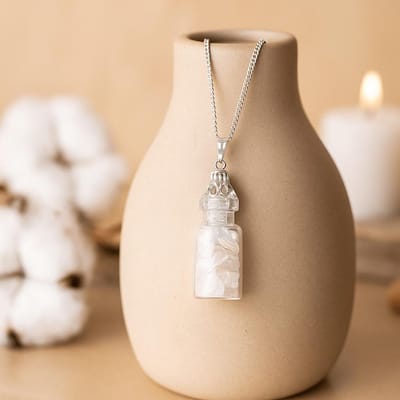 Flesvormige edelstenen ketting - Opaal