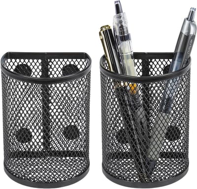 Magnetische Opbergmanden voor Kasten - Organizer voor Kantoorbenodigdheden, Pennen en Accessoires voor Koelkast en Whiteboard - Set van 2 Stuks