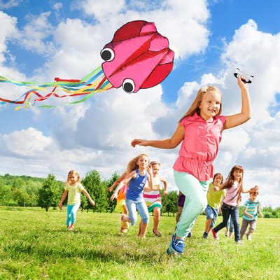 Grote Octopus Vlieger Duurzaam Polyester Inclusief 100M Vliegerkoord voor Kinderen en Volwassenen
