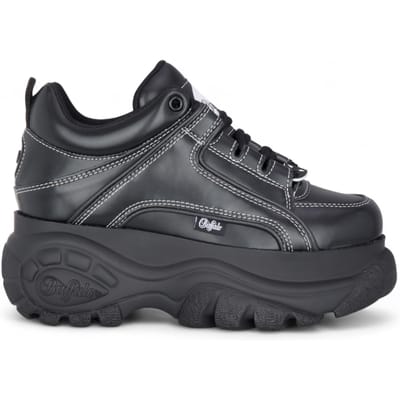 Buffalo Dames Zwarte Chunky Platform Fashion Sneakers - 1339-14