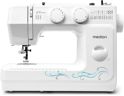 MEDION Vrijarmnaaimachine MD 18205, 60 steken, automatisch knoopsgat | Automatische draadinrijger, LED-verlichting en uitgebreide accessoires