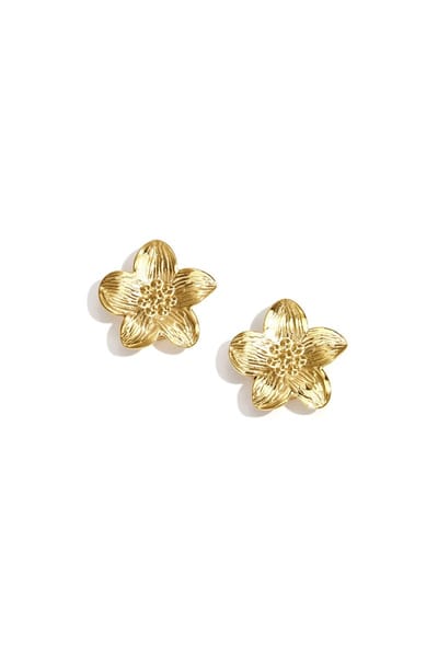 Bijoutheek Button Cover - Knoop Clip Bloem Goudkleurig