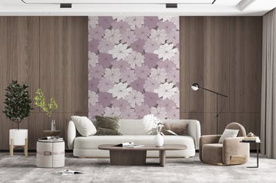 Behang - Fotobehang Patroon - Bloemen - Minimalisme - Breedte 200 cm x hoogte 300 cm