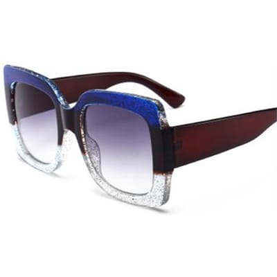 Grote Frame Vierkante Zonnebril Dames Grote Frame Kleurrijke Zonnebril Stijlvolle Gradient Zonnebril Straatstijl Zonneklep Oogbescherming UV400 Bescherming Other