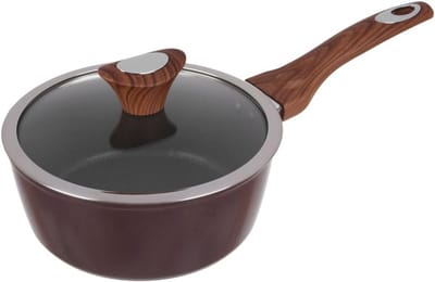 Kookpan met steel - Koekenpan - Gezond koken - Antiaanbaklaag - 20 cm - Bruin