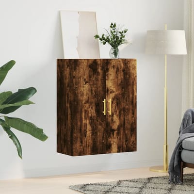 vidaXL - Wandkast - 69,5x34x90 - cm - gerookt - eikenkleurig