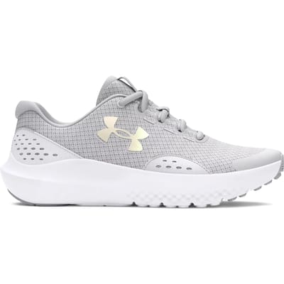 Under Armour UA GGS Surge 4-GRY Meisjes Sportschoenen - Halo Grijs - Wit - Iridescent