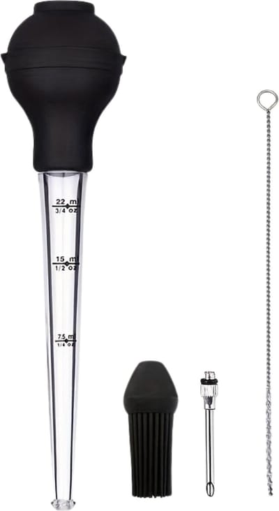 Bovista Marinade Spuit - Marinade Injector - Vlees Injectiespuit - Vlees Spuit - Bbq Injectiespuit - Meat Injector - Zwart