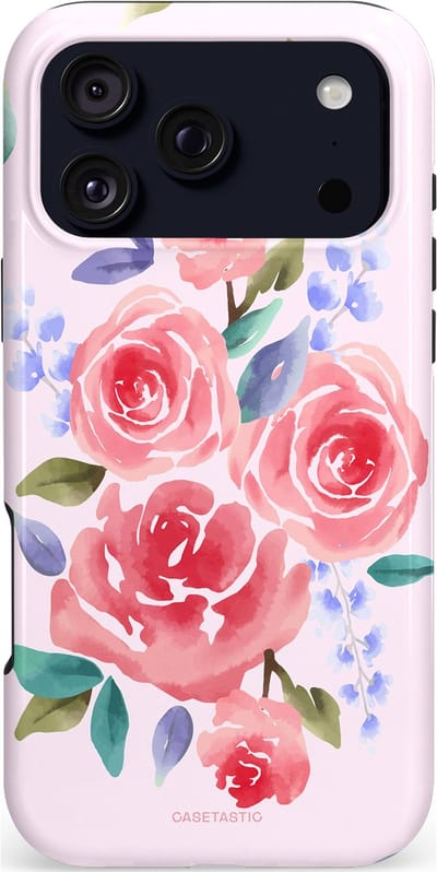 Casetastic hoesje geschikt voor Apple iPhone 17 Pro Max - MagSafe - Dubbellaagse bescherming - Aquarel pracht - Fashion Case - Lichtroze Lavendel