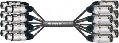 MUSIC STORE Studio Multicore/Eco 8/XLR-XLR 1,5m / XLR female > XLR male - Analoge multicore kabel