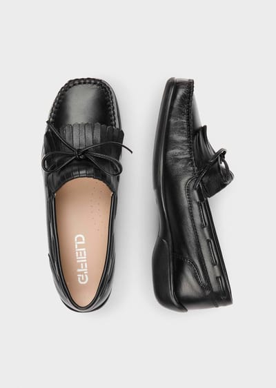 Mocassins van echt leer - zwart - Gr. 38 van Goldner Fashion