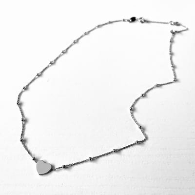 Ketting hart met bolletjes | AG925