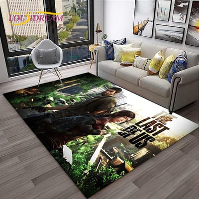 The Last of Us Horrorspel Pedro TV Tapijt Vloerkleed voor Thuis Woonkamer Slaapkamer Bank Deurmat Decoratie, Kindergebied Vloerkleed Antislip Vloermat 70x100cm