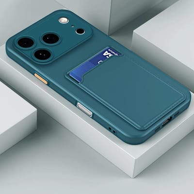 Zachte Siliconen Portemonnee Kaarthouder Telefoonhoesje voor iPhone 17 Air 16 15 14 Plus 13 12 Mini 11 Pro 16E XS Max XR Sleuf Tas Achterkant iPhone 12