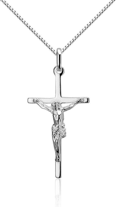 Montebello Ketting Christuskruis - 925 Zilver - Kruis - 35x17mm - 45cm