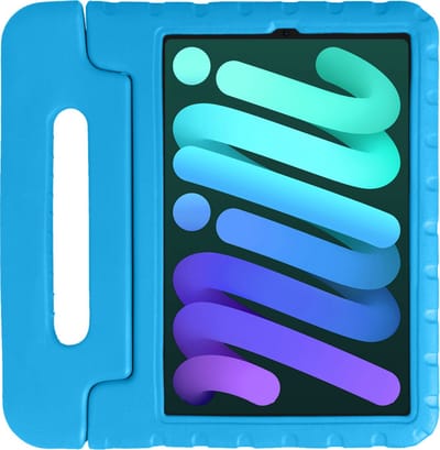 Hoes - Geschikt voor Apple iPad Mini 6 (2021) - 8.3 inch - 6e Generatie - Kinderhoes Shockproof Bumper - Kidsproof Case - Tablet Hoesje - Kinder Hoesje Cover - Blauw