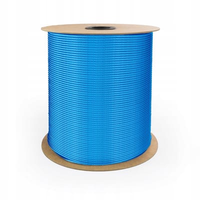 DQ-PP POLYPROPYLEEN Touw, 3 mm, 10 m, BLAUW, Draagvermogen tot 123 kg Vlechtlijn Textieltouw Lijn Koord Touw Kunststof touw gevlochten