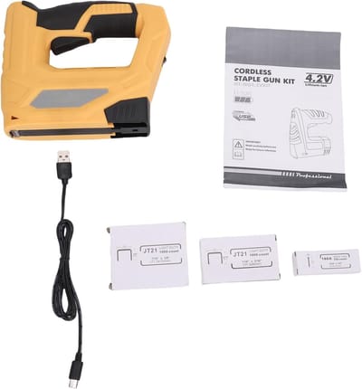 Elektrisch Nietpistool - Bradspijkerpistool Draadloos - Huisreparatie Meubels - 2-in-1 Ontwerp - 2000 mAh Batterij - Zwart