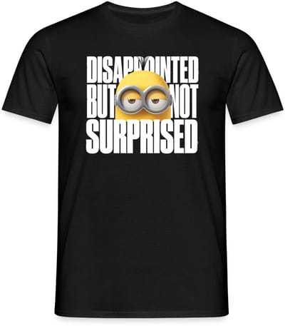 Minions Kevin Teleurgesteld Maar Niet Verrast T-Shirt Heren