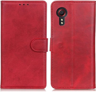 Coverup Hoesje - Geschikt voor Samsung Galaxy Xcover 7 Hoesje - Coverup Luxe Book Case - Rood