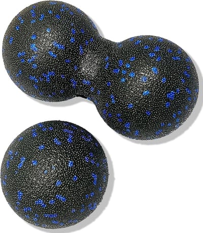 Famanu Massagebal Set, Duo Bal Zelf Pinda Bal Motion Tweeling Fitness Ballen Voor Fasciatraining, Pijn Verlichting, Diepe Massage Om Nek-En Rugspieren Te Ontspannen