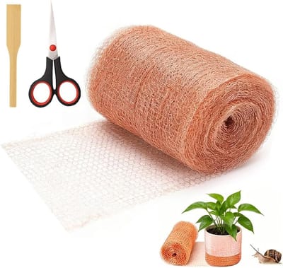 Koperband tegen slakken, effectief slakkenhek, koperdraad voor plantenbescherming, 10 m x 12,7 cm voor tuin en huis
