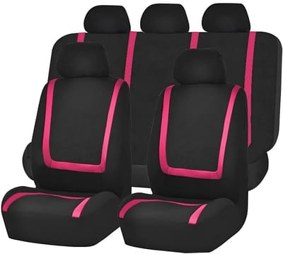 Dailygoods- Autostoelhoezen 9-delige set - Voorstoelhoezen/achterstoelhoezen - Autostoelbeschermers - Ademend/durzaam materiaal - Wasbaar/herbruikbaar - 0,6 cm dik schuim - Stoelhoezen