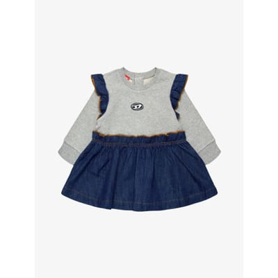 Diesel Meisjes jurk dimbob grey melange