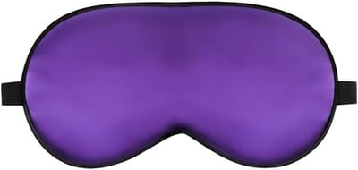 Zijde Slaapmasker met Verstelbare Band, Lichtdicht Oogmasker voor Ontspanning en Slaap, Ideaal voor Thuis en Reizen, Paars