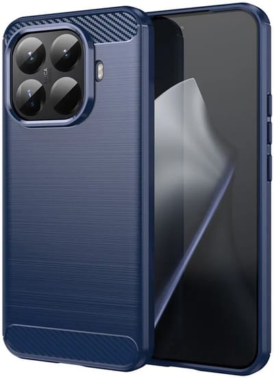 Hoesje geschikt voor Xiaomi 15T Pro - Techsuit Carbon Silicone Back Cover - Blauw