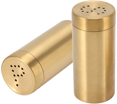 Allecto - Roestvrijstalen Zoutvaatjes - Kruidendispenser - Duurzaam en stijlvol - Gouden kleur - Kruiden shaker - Keuken benodigdheden - Geschikt v...