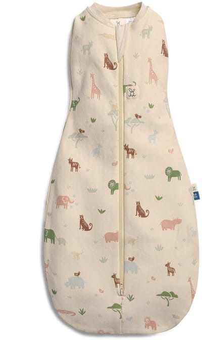 ergoPouch Cocoon inbaker slaapzak - 1,0 Tog - Slaapzak baby - Inbakerslaapzak - Slaapzak 60 cm - Savannah