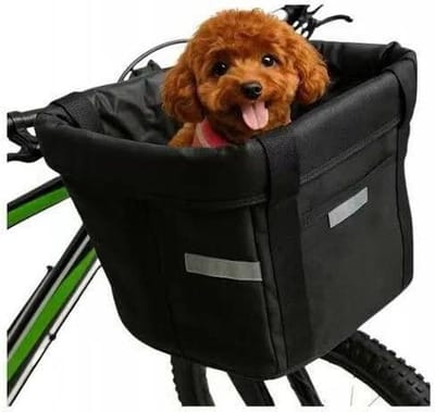 Fietsmand voor, opvouwbare en waterdichte fietsmand, afneembare fietstas vooraan met snelmontagehouder voor boodschappen, picknick, huisdieren en pendelen, tot 5 kg