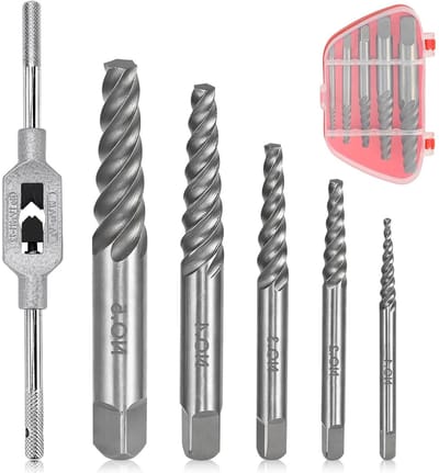 Complete Schroevendraaierset van 5 Stuks - Linksdraaiende Schroevendraaiers en Extractor voor M3-M18 Schroeven